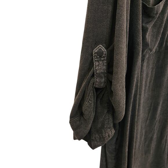 Torrid Harper Rayon Slub Pullover 3/4 Sleeve Blouse Casual Top Black Size 3X - Picture 5 of 11